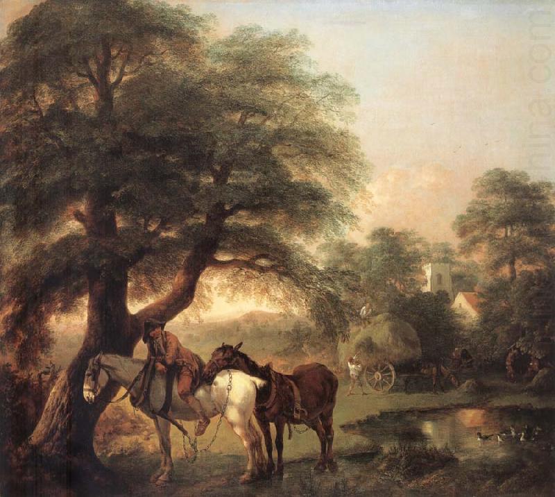 Thomas Gainsborough Landscap with Peasant and Horses china oil painting image